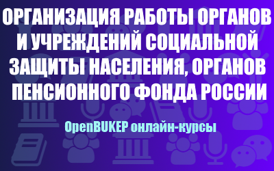 Организация работы органов и учреждений социальной защиты населения, органов Пенсионного фонда Российской Федерации (ПФР) 60