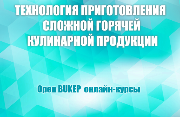 Технология приготовления сложной горячей кулинарной продукции 62